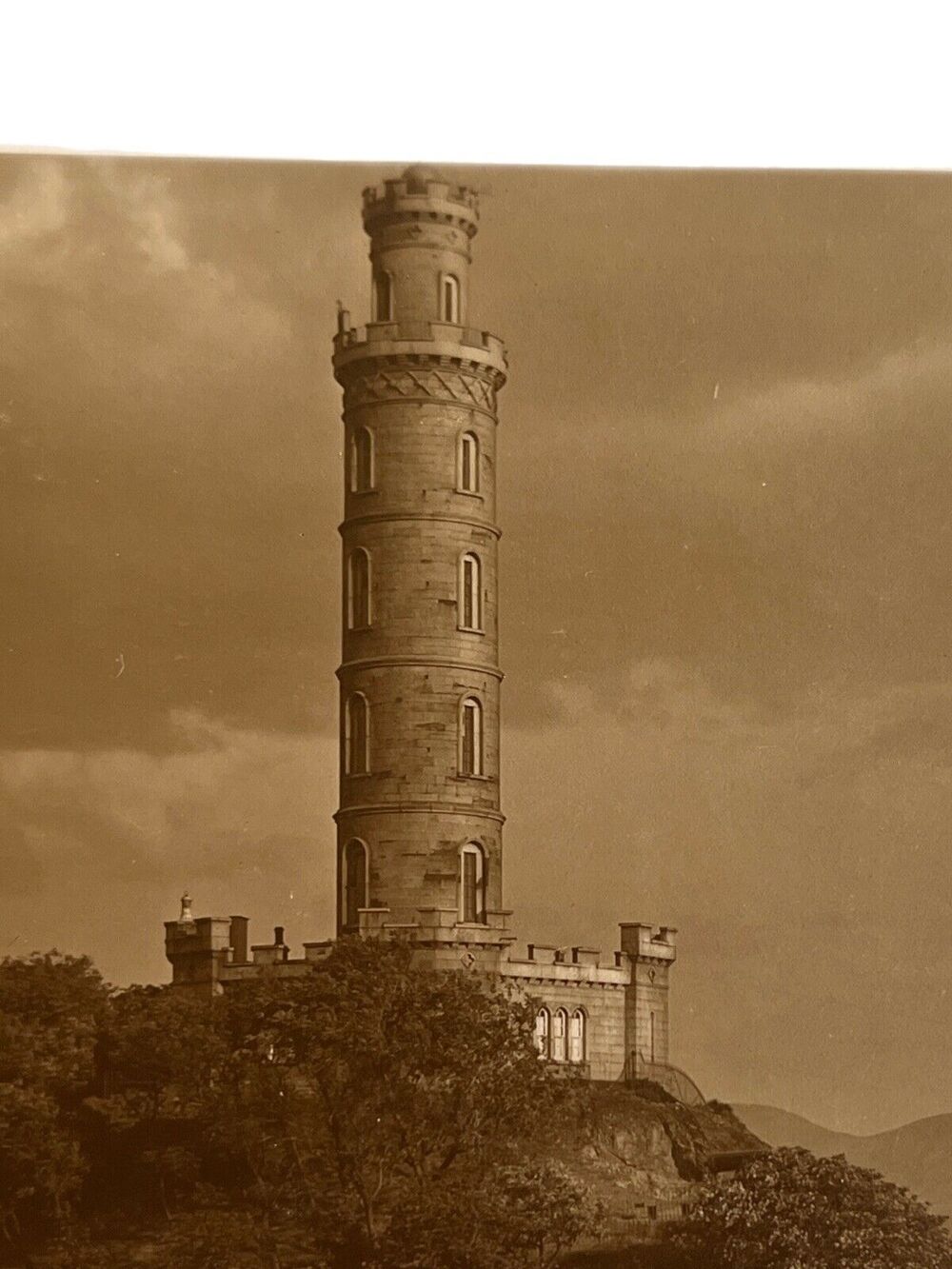 Antique Postcard Ephemera Early 1900s RPPC Scotland Judges LTD Nelson Monument